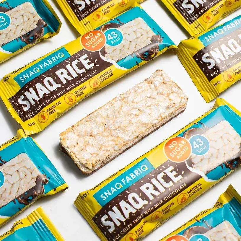Батончик Snaq Fabriq рисовый глазированный молочным шоколадом, 10гр в интернет-магазине