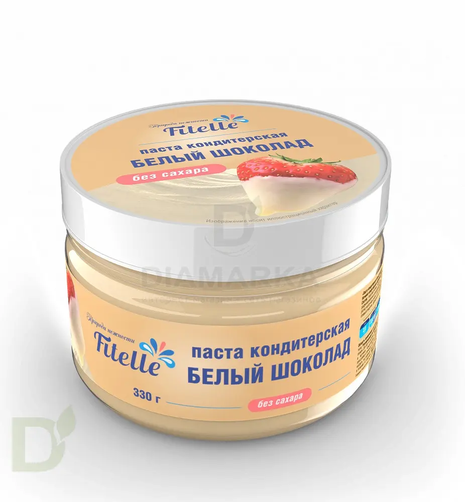 Паста Fitelle без сахара Белый Шоколад, банка 330г