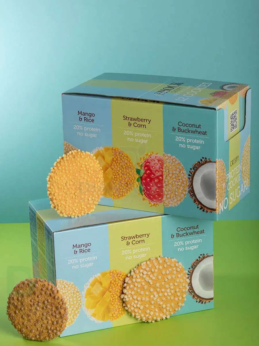 Печенье протеиновое FitnesShock CRISPY Манго-Рис 30гр.