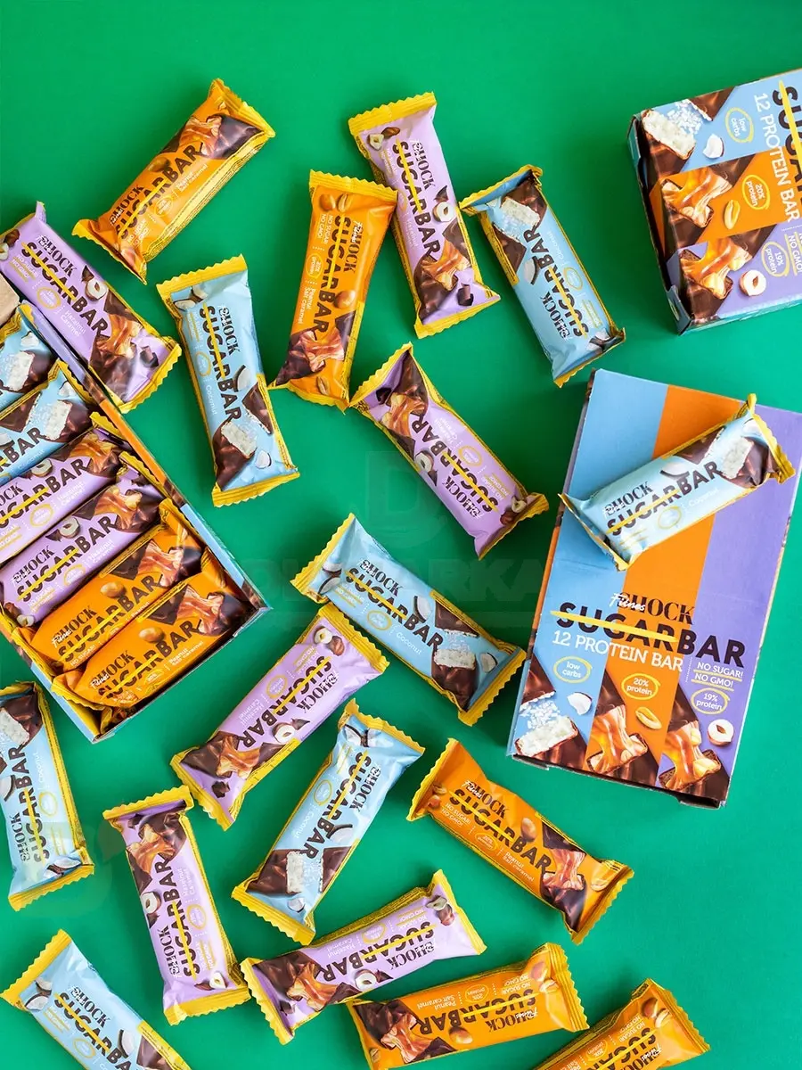 Батончик протеиновый FitnesShock Соленая карамель-Арахис 50гр. в интернет-магазине