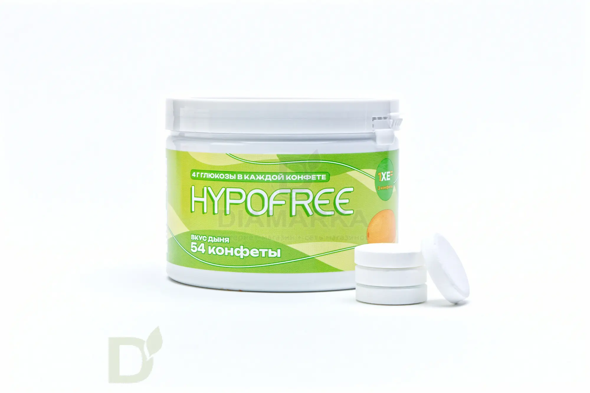 Конфеты  HYPOFREE 54 шт БАНКА Дыня