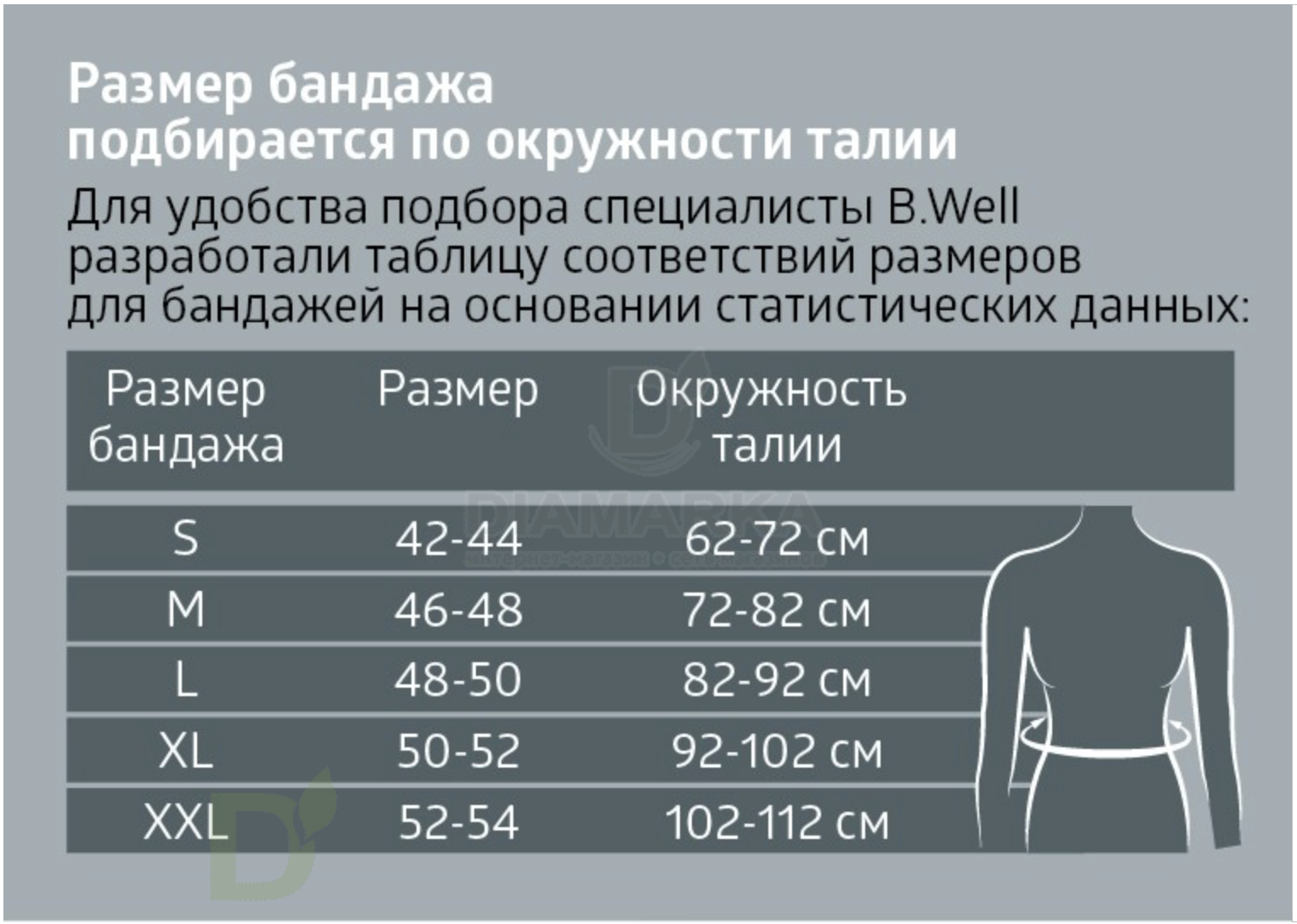 Бандаж B.Well на брюшную стенку W-422 медицинский с двойной застежкой бежевый