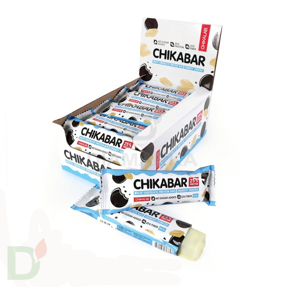 Батончик CHIKALAB глазированный с начинкой Хрустящее печенье 60гр. 