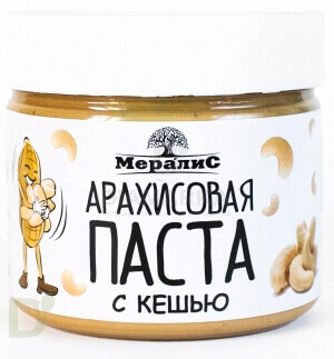 Паста арахисовая Мералис С кешью 300 г