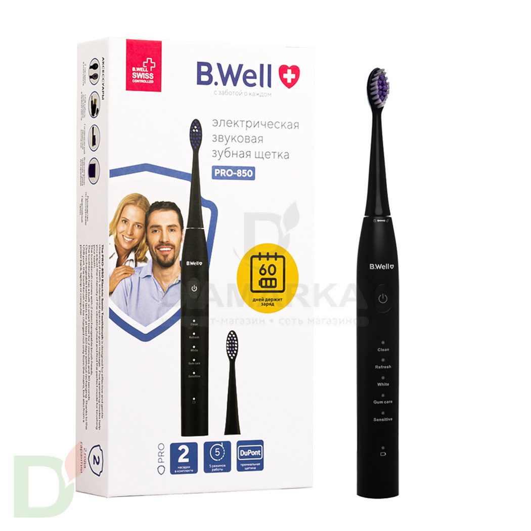 Щетка зубная B.Well PRO-850 электрическая черная