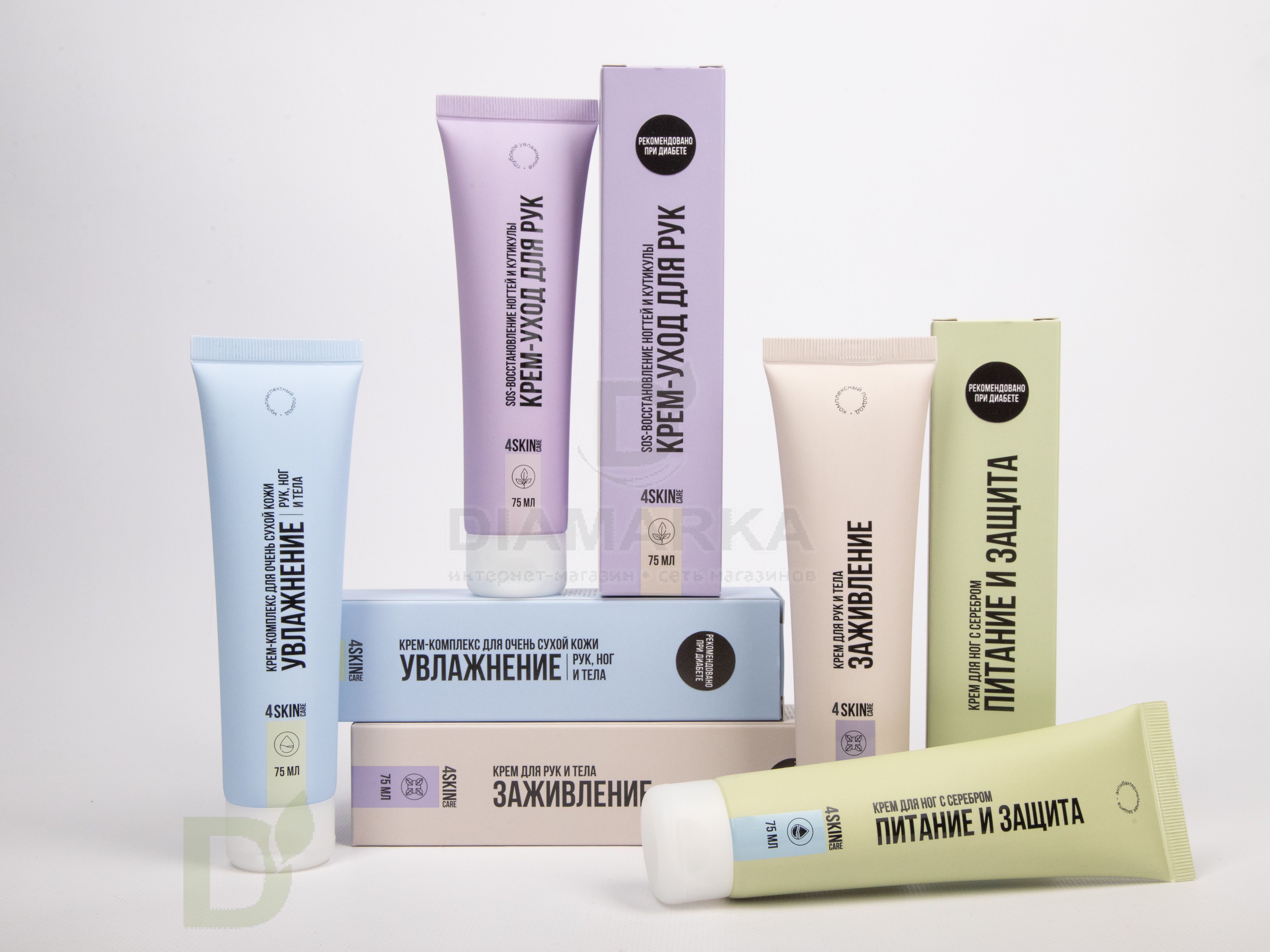 Крем 4SKINcare для рук и ногтей Восстановление, 75мл