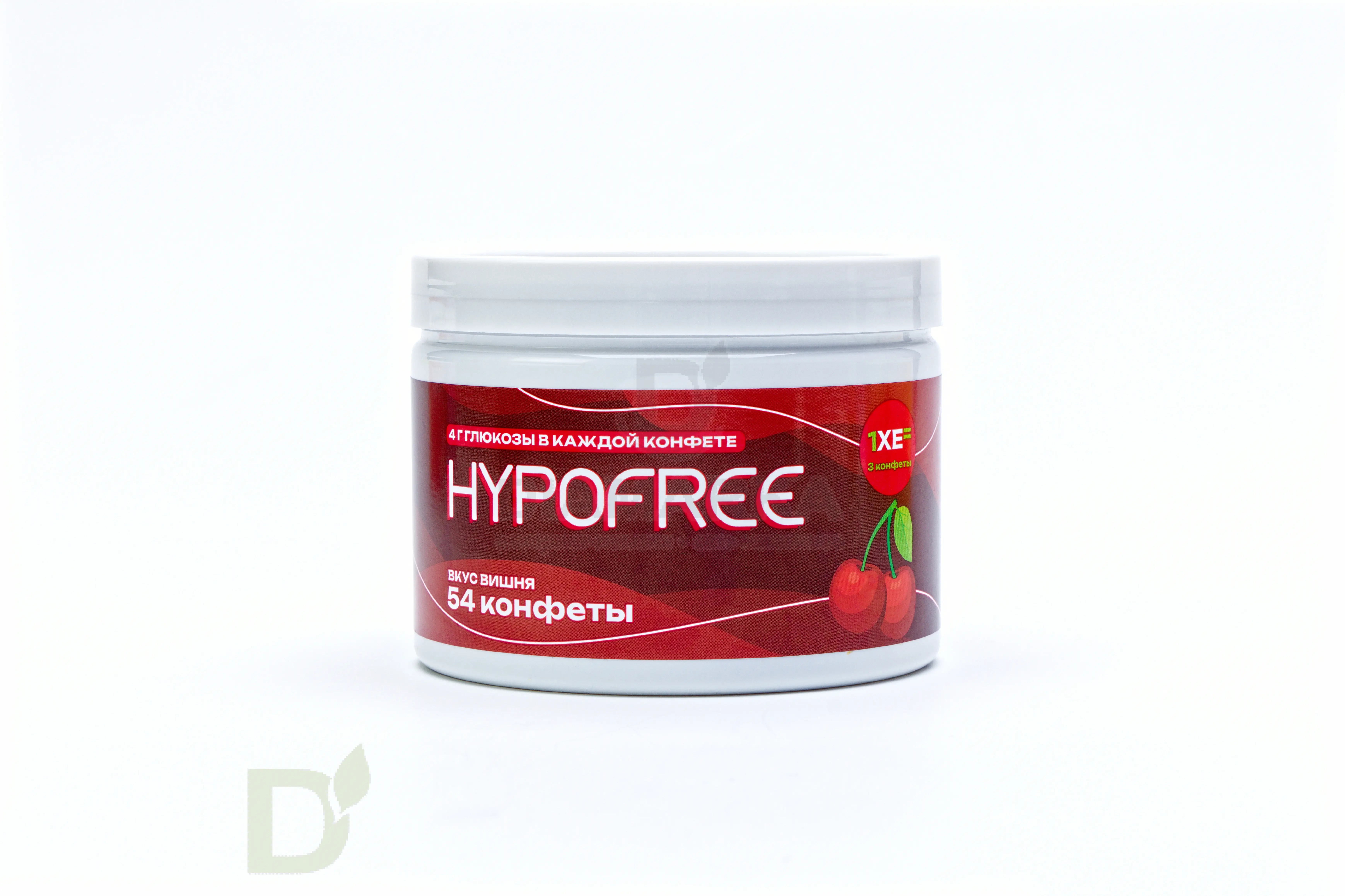 Конфеты таблетированные HYPOFREE 54 шт по 4 гр. Вишня