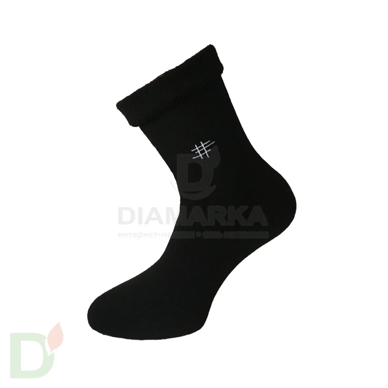 Носки диабетические мужские с ослабленной резинкой утепленные черные 1С33 Юстатекс